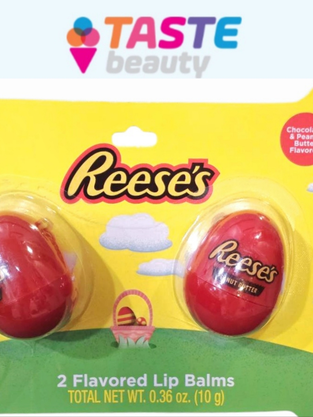Taste Beauty Reese's Egg Fkavored Lip Balm Duo